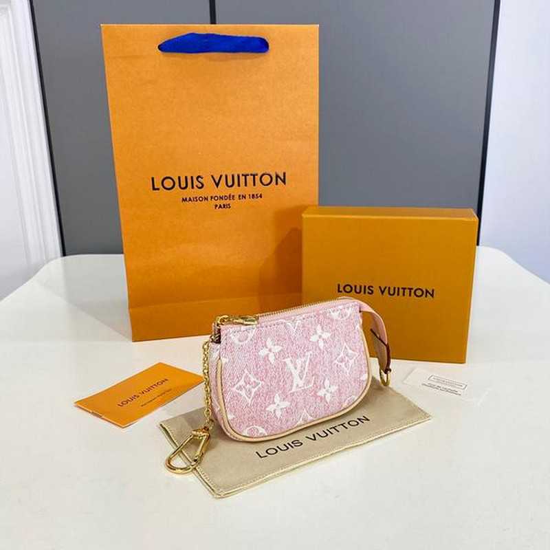루이비통 데님 핑크 미니 포쉐트 악세수아 m81176 | 11 x 7 x 2cm