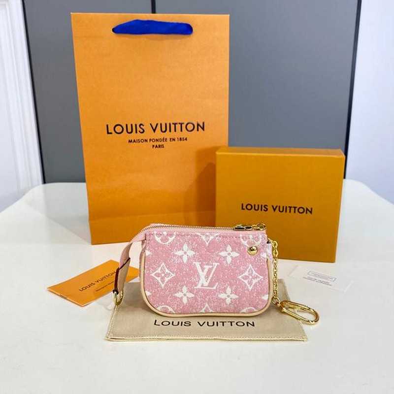 루이비통 데님 핑크 미니 포쉐트 악세수아 m81176 | 11 x 7 x 2cm
