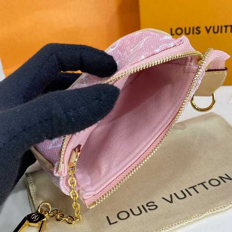 루이비통 데님 핑크 미니 포쉐트 악세수아 m81176 | 11 x 7 x 2cm