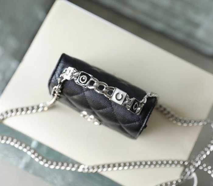 샤* 22ss 탑핸들 코코 레터링 체인백 캐비어 은장 | 9.5 x 13 x 6cm