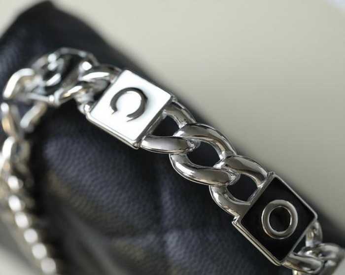 샤* 22ss 탑핸들 코코 레터링 체인백 캐비어 은장 | 9.5 x 13 x 6cm