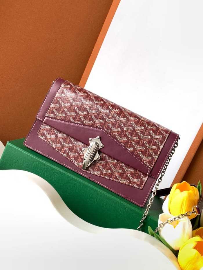 고야드 듀체스 마리 캐롤라인 백 버건디 | 15 x 6.5 x 2.5cm