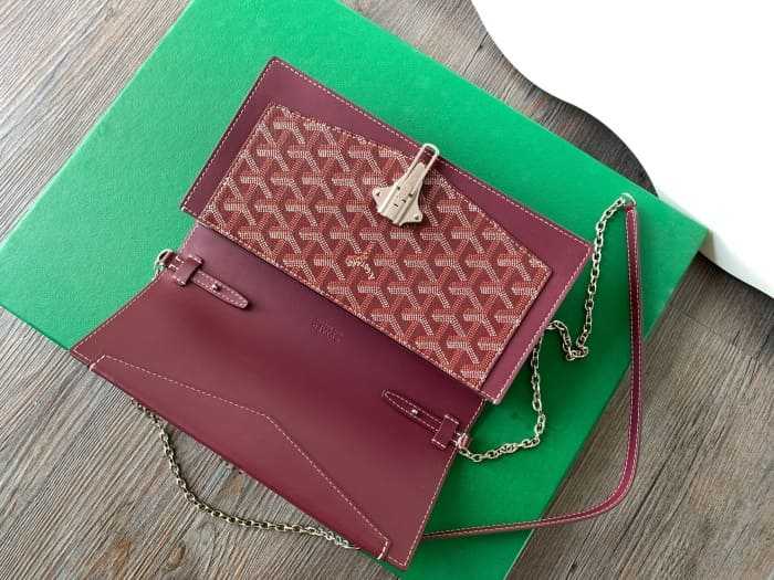 고야드 듀체스 마리 캐롤라인 백 버건디 | 15 x 6.5 x 2.5cm