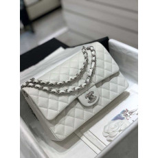 샤* 클래식백 작은 캐비어스킨 은장 미디움 25.5cm | 15.5 x 25.5 x 6.5cm