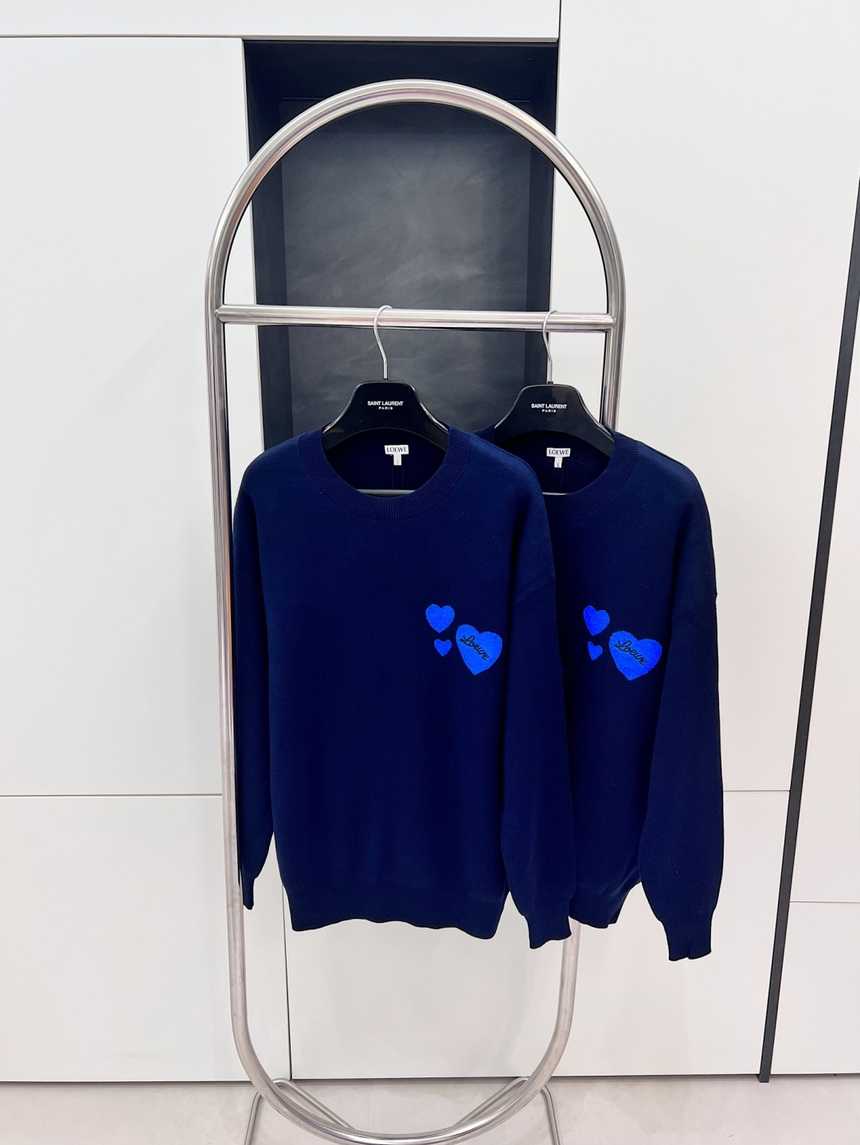 로에베 하트 로고 라운드 니트 | 사이즈 S,M,L,XL