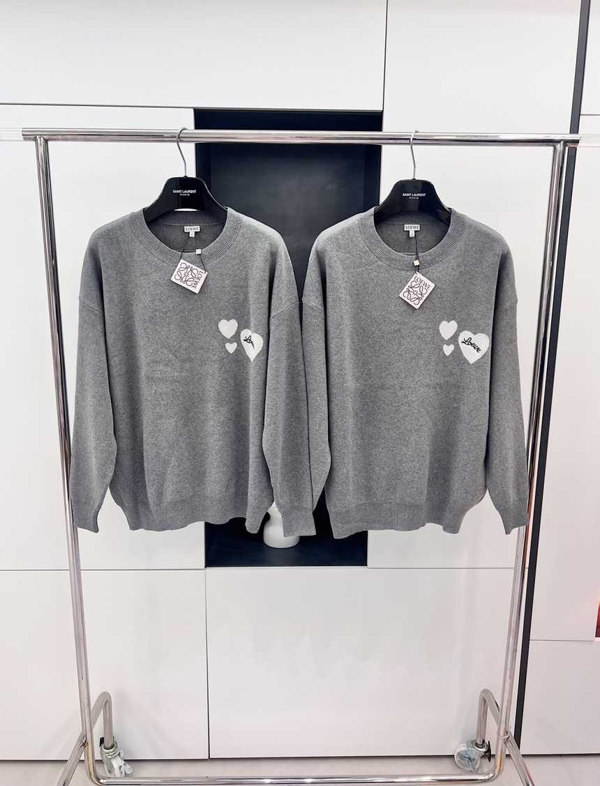 로에베 하트 로고 라운드 니트 | 사이즈 S,M,L,XL