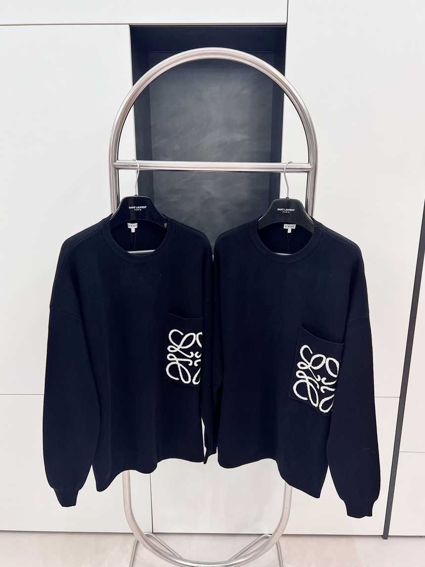 로에베 포켓 니트 라운드 니트 스웨터 | 사이즈 S,M,L,XL
