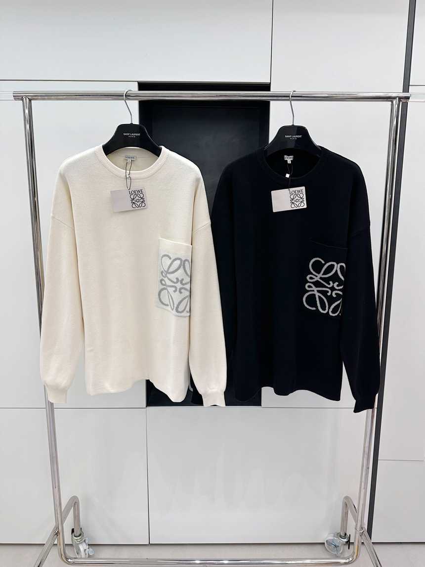 로에베 포켓 니트 라운드 니트 스웨터 | 사이즈 S,M,L,XL