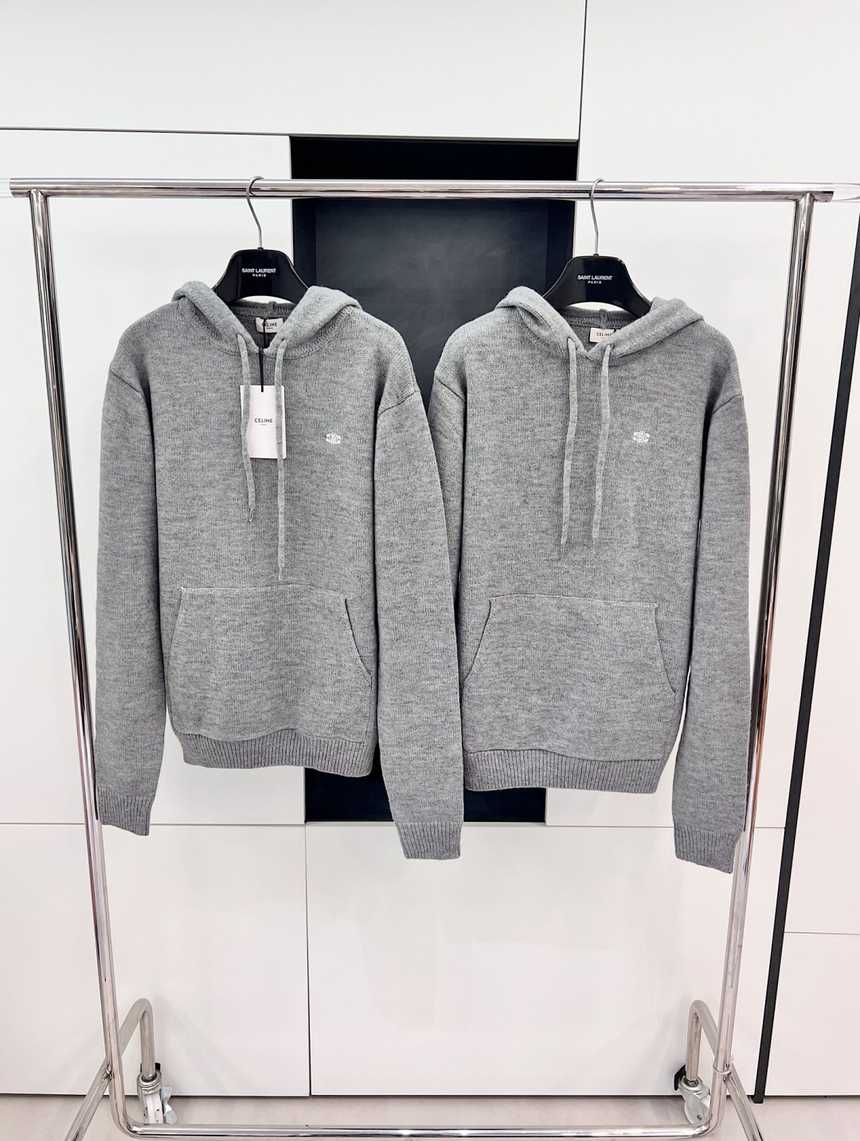 셀린느 트리오페 캐시미어 울 후드티 스웨터 | 사이즈 S,M,L,XL