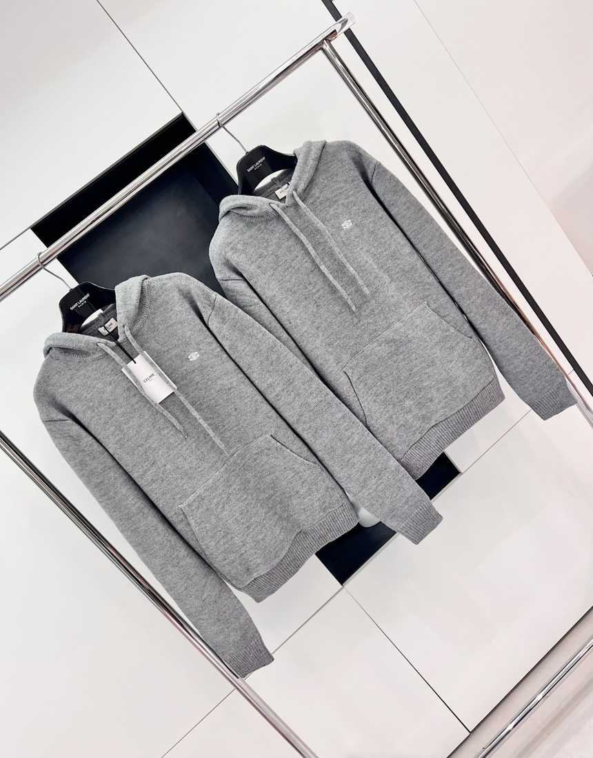 셀린느 트리오페 캐시미어 울 후드티 스웨터 | 사이즈 S,M,L,XL