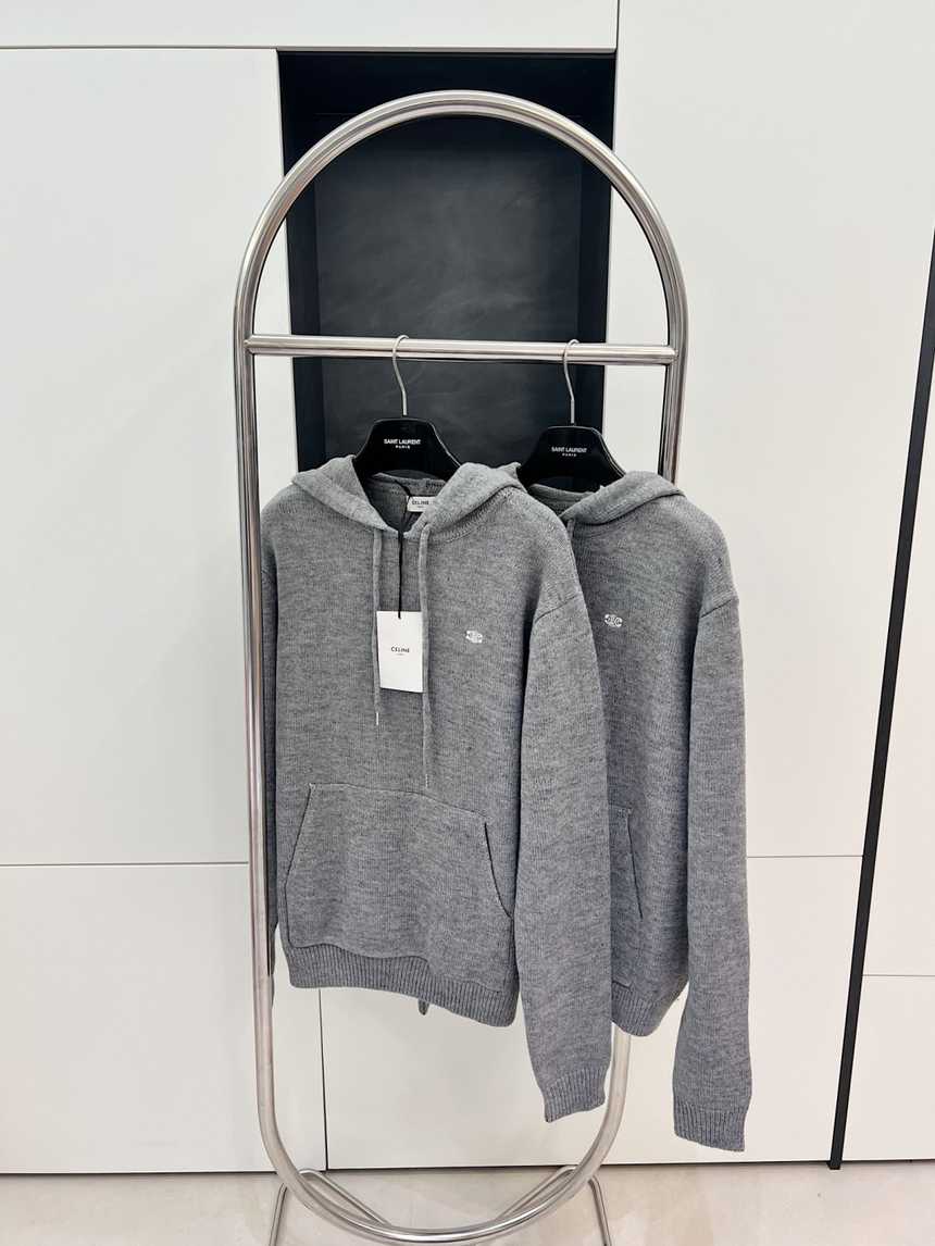 셀린느 트리오페 캐시미어 울 후드티 스웨터 | 사이즈 S,M,L,XL