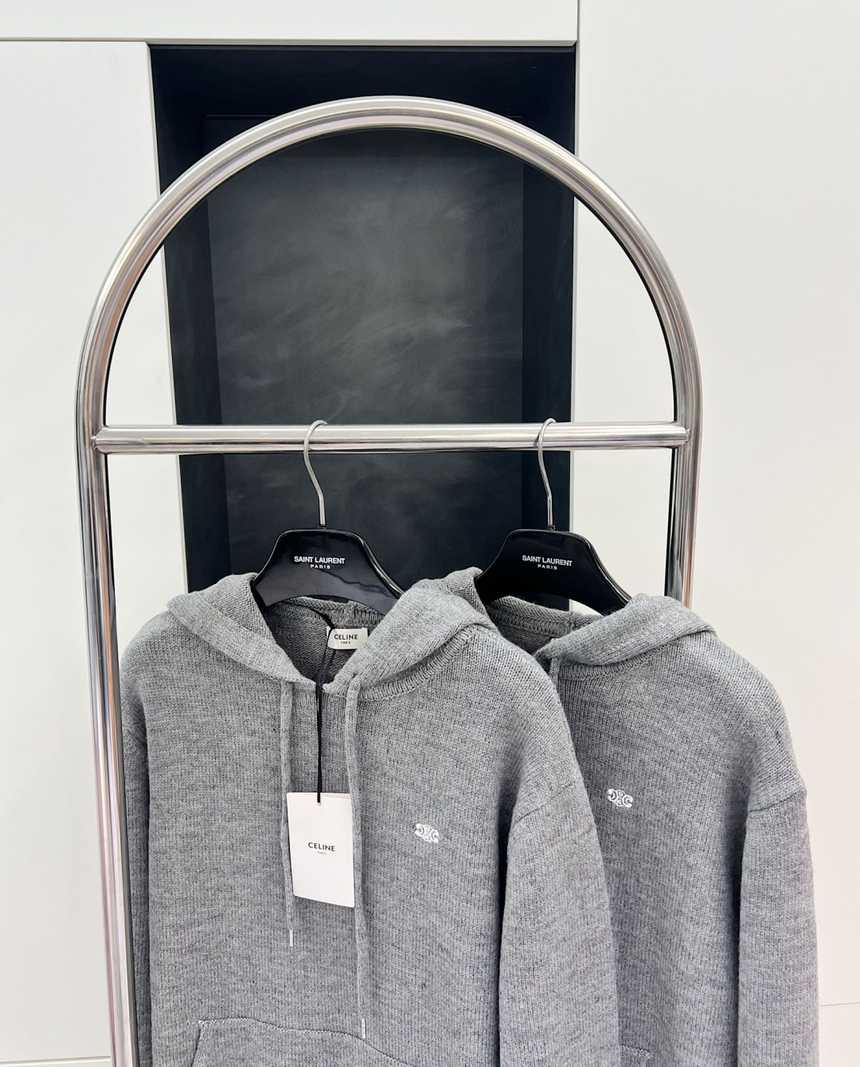 셀린느 트리오페 캐시미어 울 후드티 스웨터 | 사이즈 S,M,L,XL