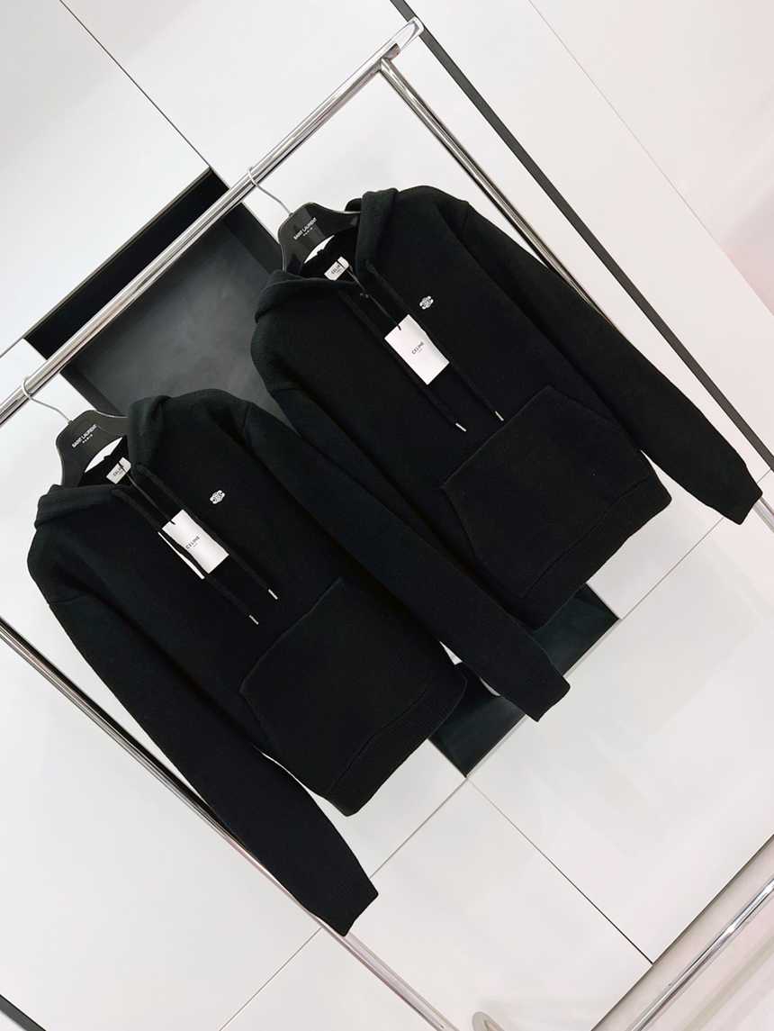 셀린느 트리오페 캐시미어 울 후드티 스웨터 | 사이즈 S,M,L,XL