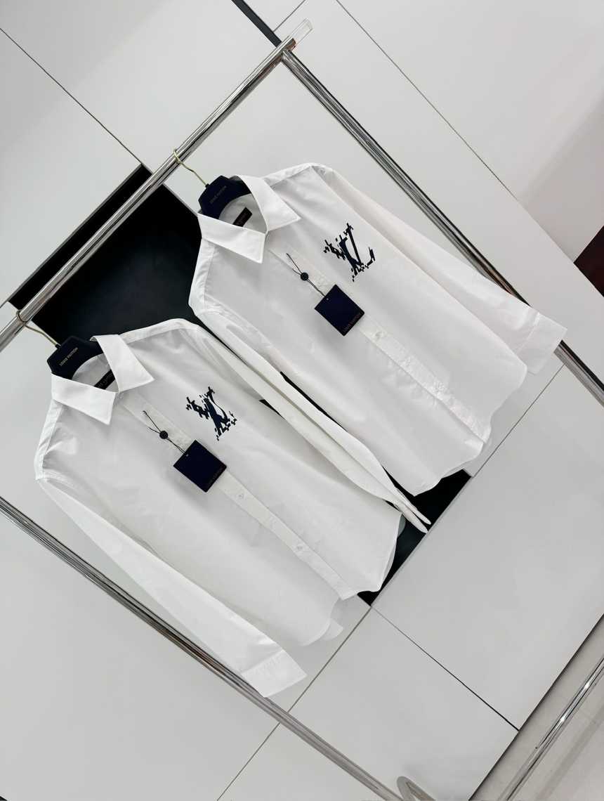 루이비통 로고 오버핏 롱 프린팅 셔츠 | 사이즈 S,M,L,XL