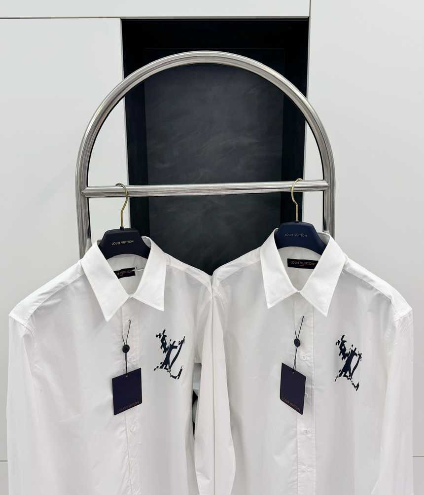 루이비통 로고 오버핏 롱 프린팅 셔츠 | 사이즈 S,M,L,XL