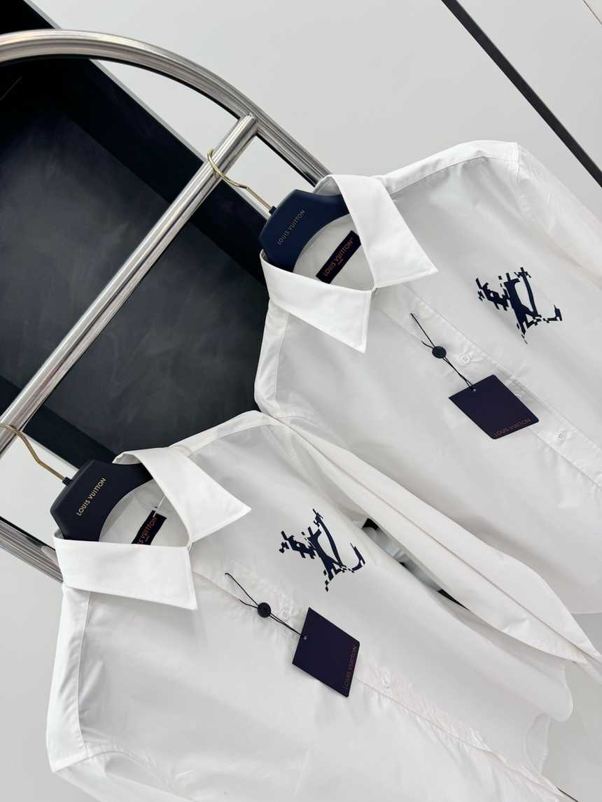 루이비통 로고 오버핏 롱 프린팅 셔츠 | 사이즈 S,M,L,XL