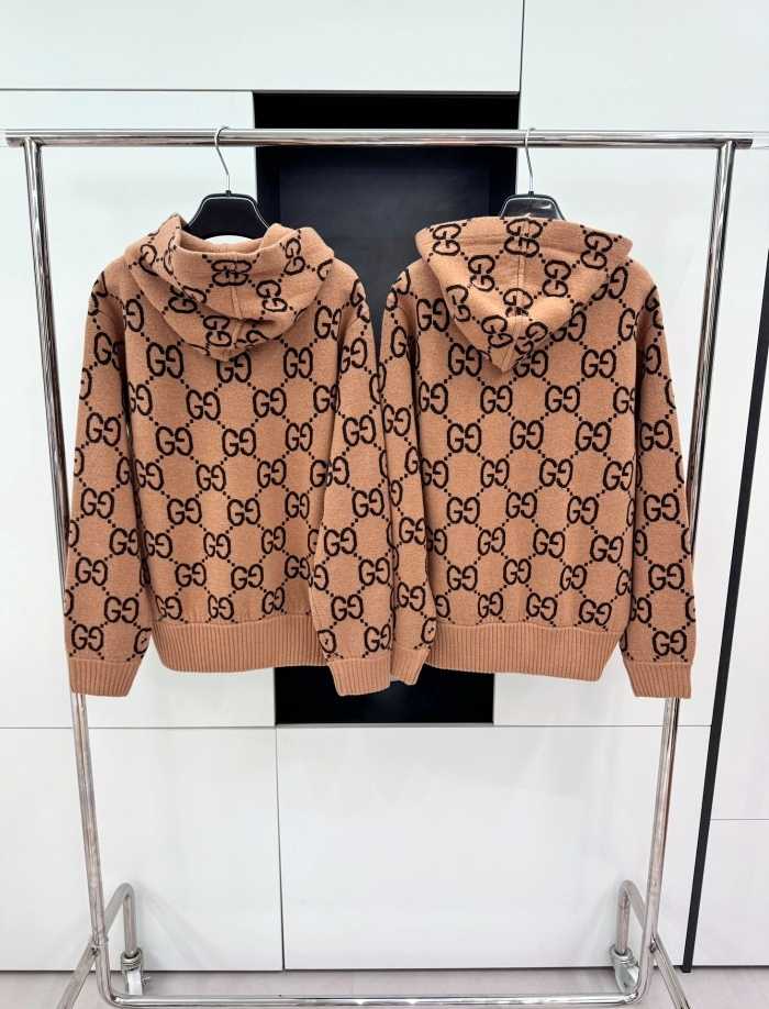 구찌 퓨어 울 포켓 니트 후드티 | 사이즈 S,M,L,XL