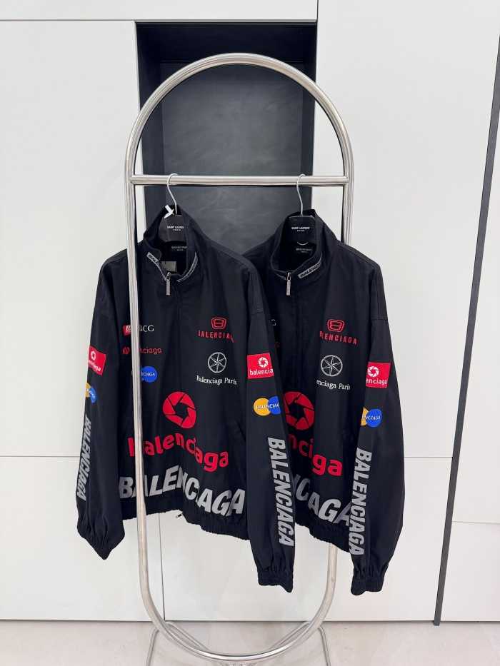 발렌시아가 로고 파리 오버핏 바람막이 집업 자켓 | 사이즈 S,M,L,XL