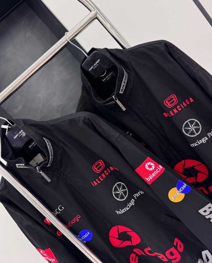 발렌시아가 로고 파리 오버핏 바람막이 집업 자켓 | 사이즈 S,M,L,XL