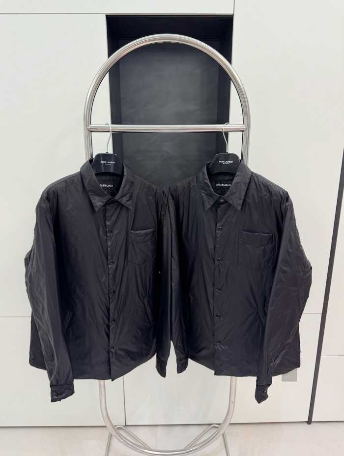 발렌시아가 백 로고 카라 경량 다운 롱 자켓 | 사이즈 S,M,L,XL