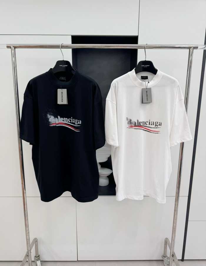 발렌시아가 웨이브 로고 반팔티 | 사이즈 S,M,L