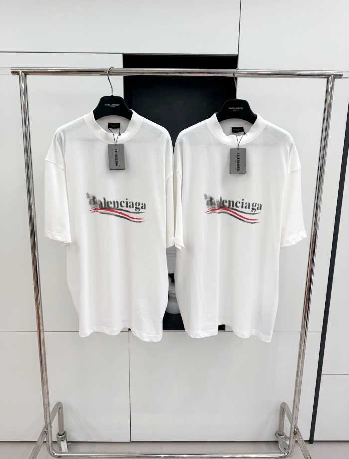 발렌시아가 웨이브 로고 반팔티 | 사이즈 S,M,L