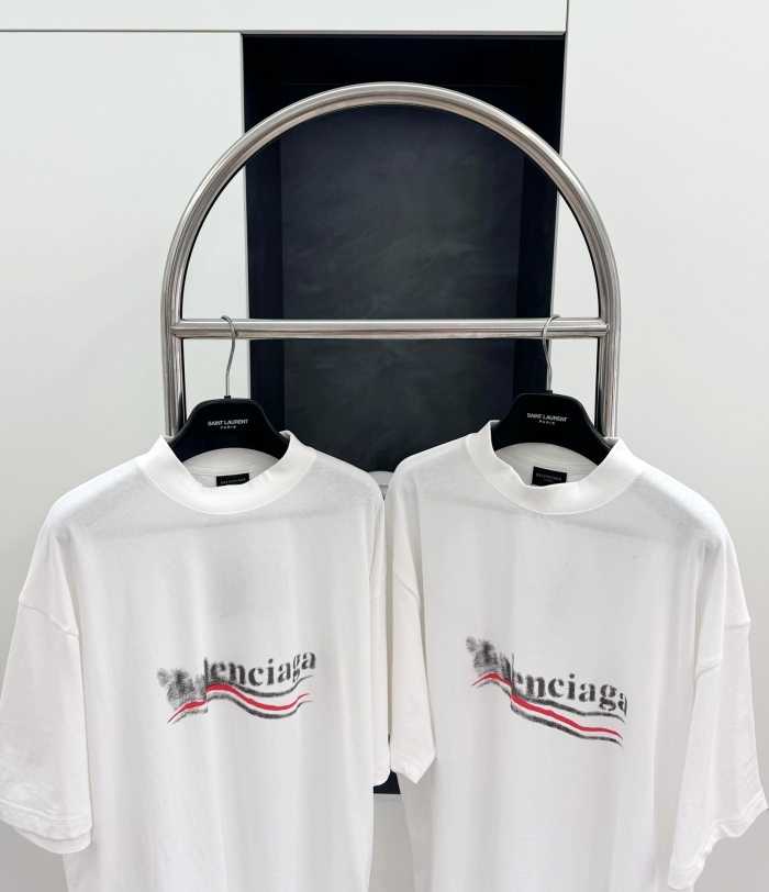 발렌시아가 웨이브 로고 반팔티 | 사이즈 S,M,L