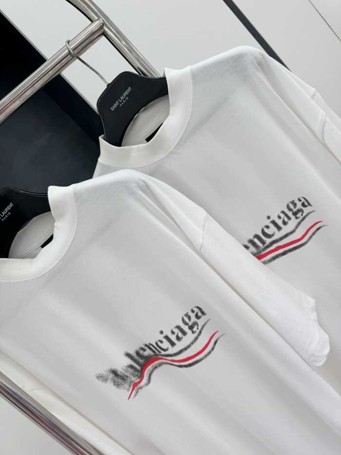 발렌시아가 웨이브 로고 반팔티 | 사이즈 S,M,L