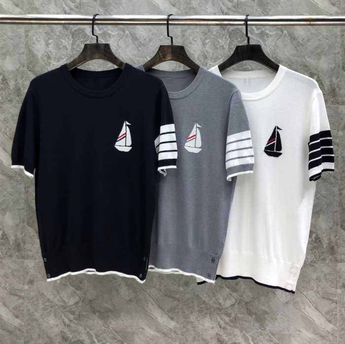 톰브라운 보트 4선 니트 반팔티 | 사이즈