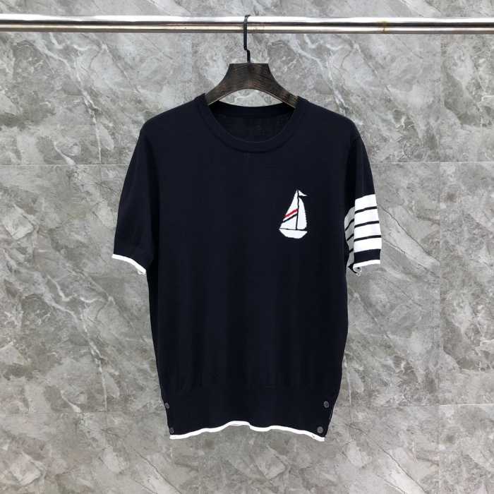 톰브라운 보트 4선 니트 반팔티 | 사이즈