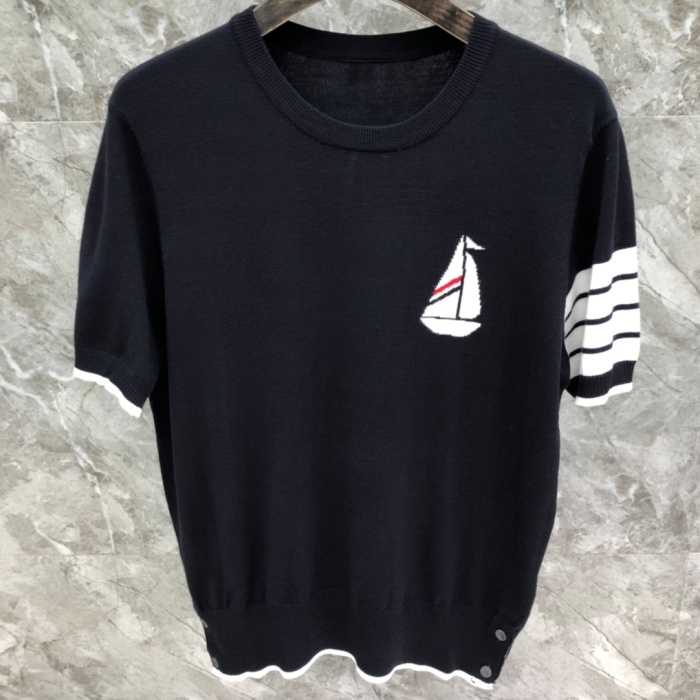 톰브라운 보트 4선 니트 반팔티 | 사이즈