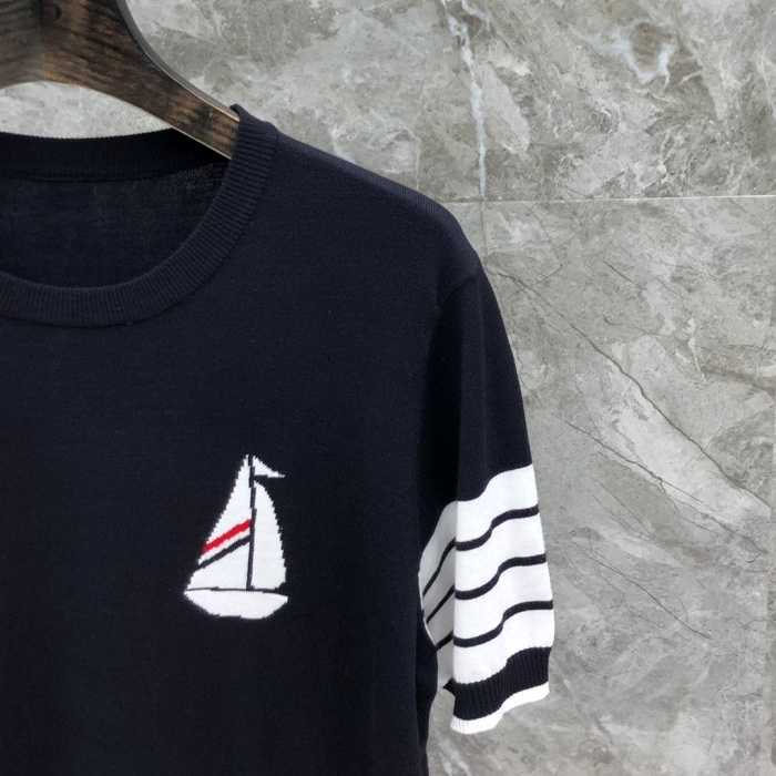 톰브라운 보트 4선 니트 반팔티 | 사이즈