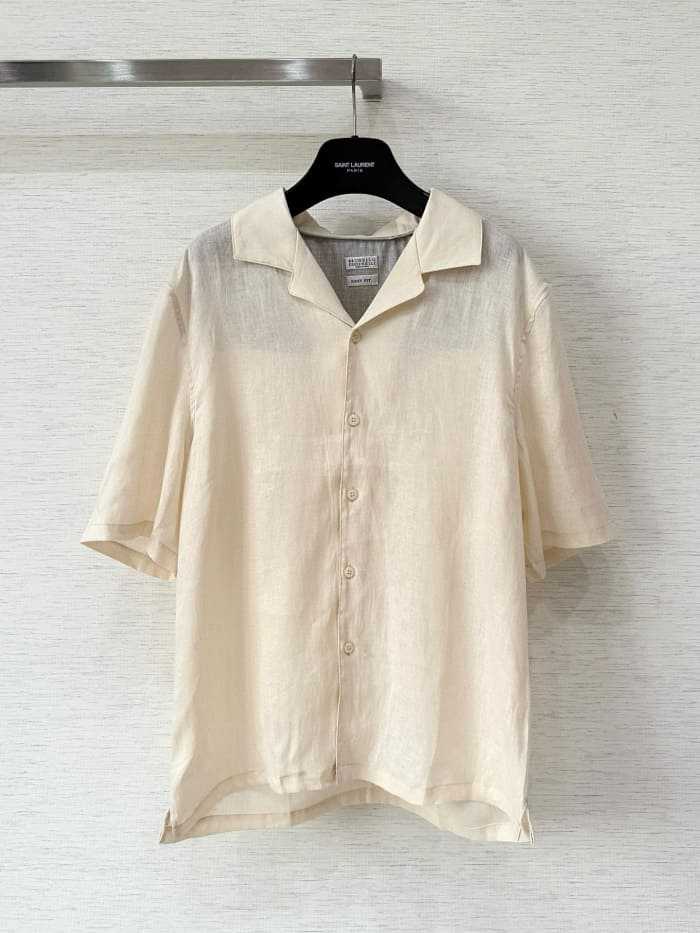 브루넬로 쿠치넬리 레인앤듀 린넨 반팔 카라티 | 사이즈 S,M,L,XL