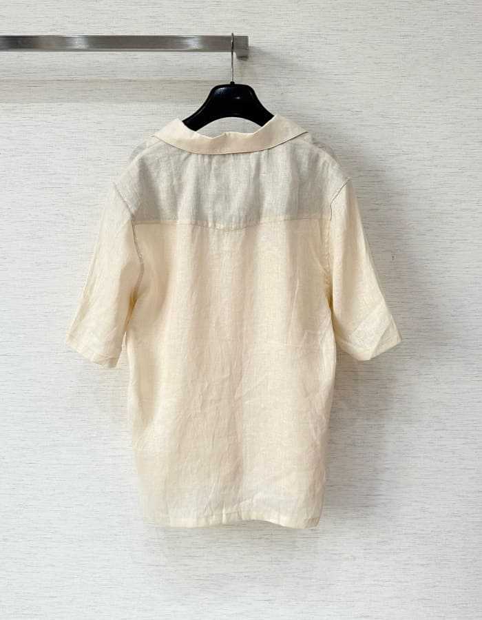 브루넬로 쿠치넬리 레인앤듀 린넨 반팔 카라티 | 사이즈 S,M,L,XL