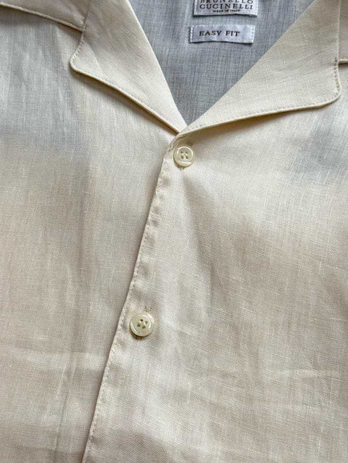브루넬로 쿠치넬리 레인앤듀 린넨 반팔 카라티 | 사이즈 S,M,L,XL