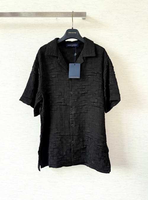 루이비통 자카드 탑 카라 반팔티 | 사이즈 S,M,L,XL