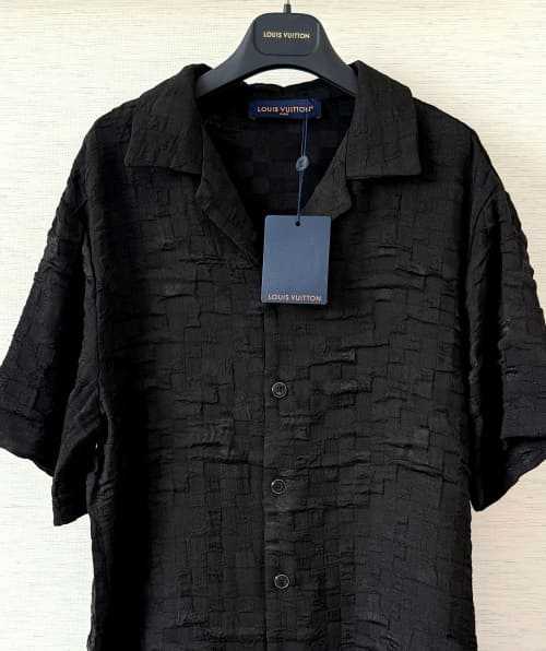 루이비통 자카드 탑 카라 반팔티 | 사이즈 S,M,L,XL