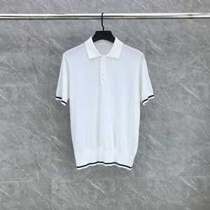 톰브라운 polo 반팔티 화이트