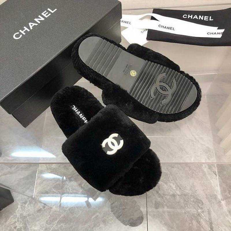 샤* cc로고 퍼 뮬 슬리퍼 | 여성 35~40