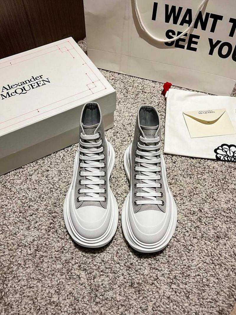 알렉산더맥퀸 트레드 슬릭 스니커즈 하이 | 여성 35~40 , 남성 40-~45