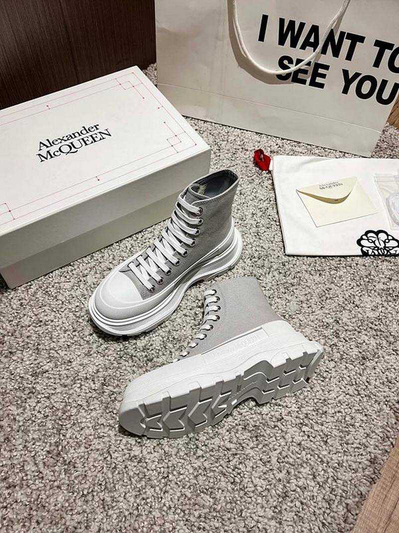 알렉산더맥퀸 트레드 슬릭 스니커즈 하이 | 여성 35~40 , 남성 40-~45