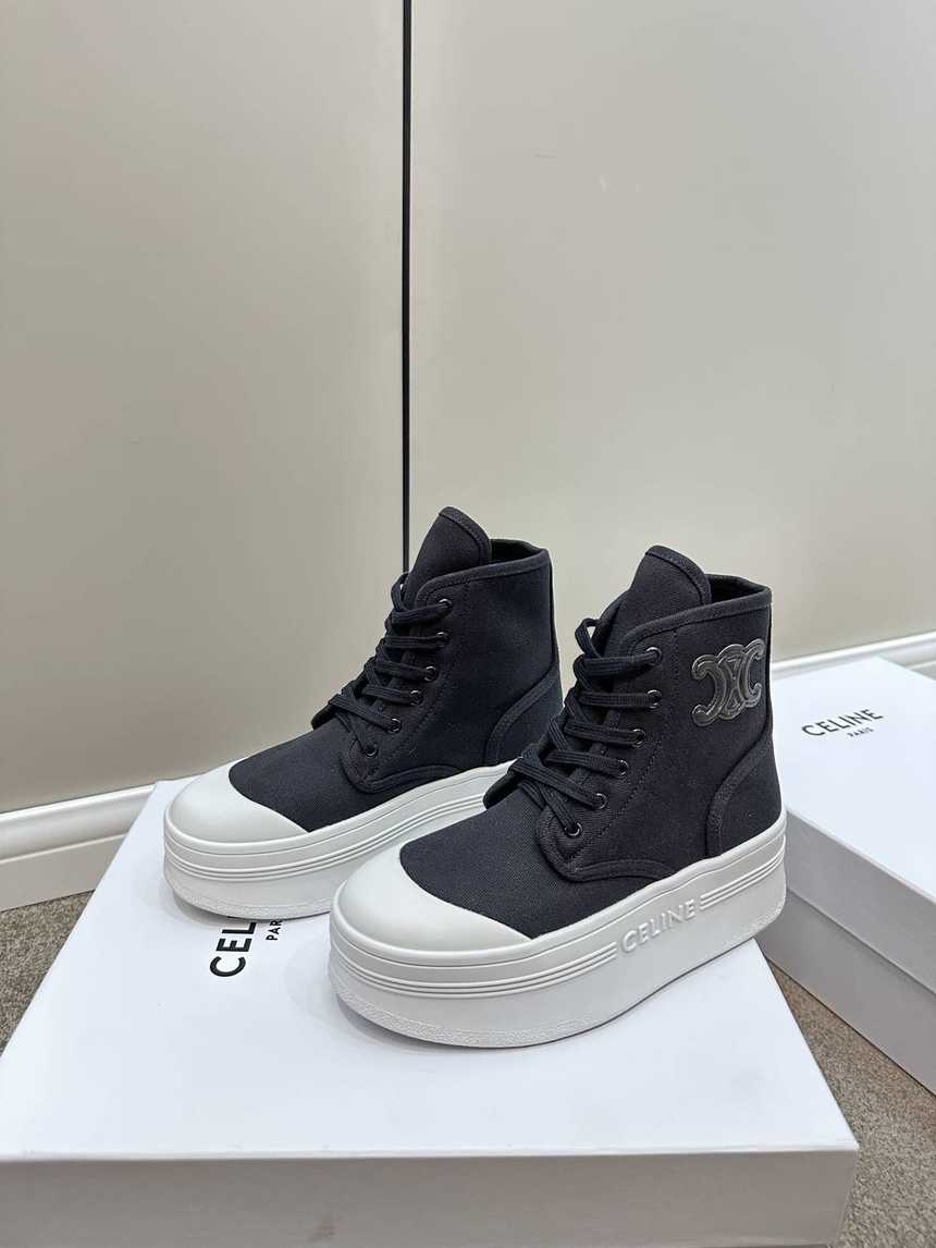 셀린느 앵클 부츠 블랙&화이트 굽5cm | 여성 35~40