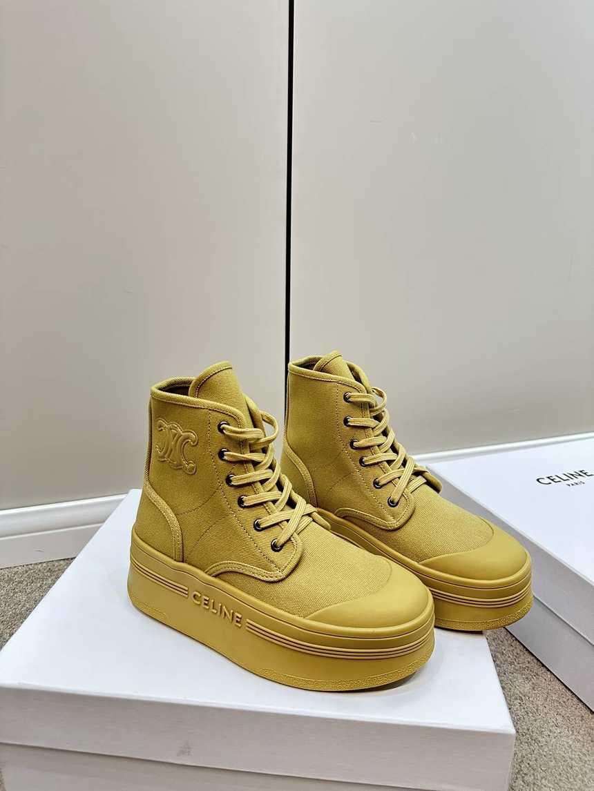 셀린느 앵클 부츠 머스타드 굽5cm | 여성 35~40