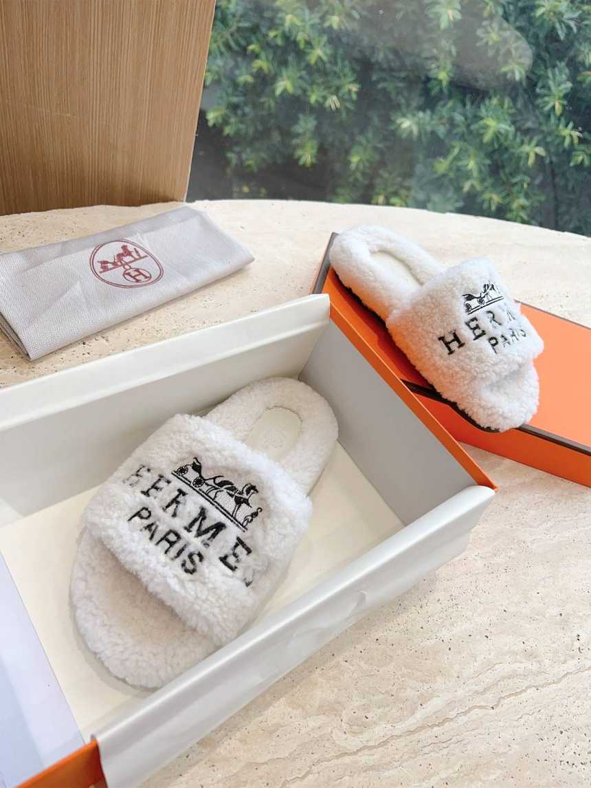 에르메스 양털 슬리퍼 | 남여공용 35~45
