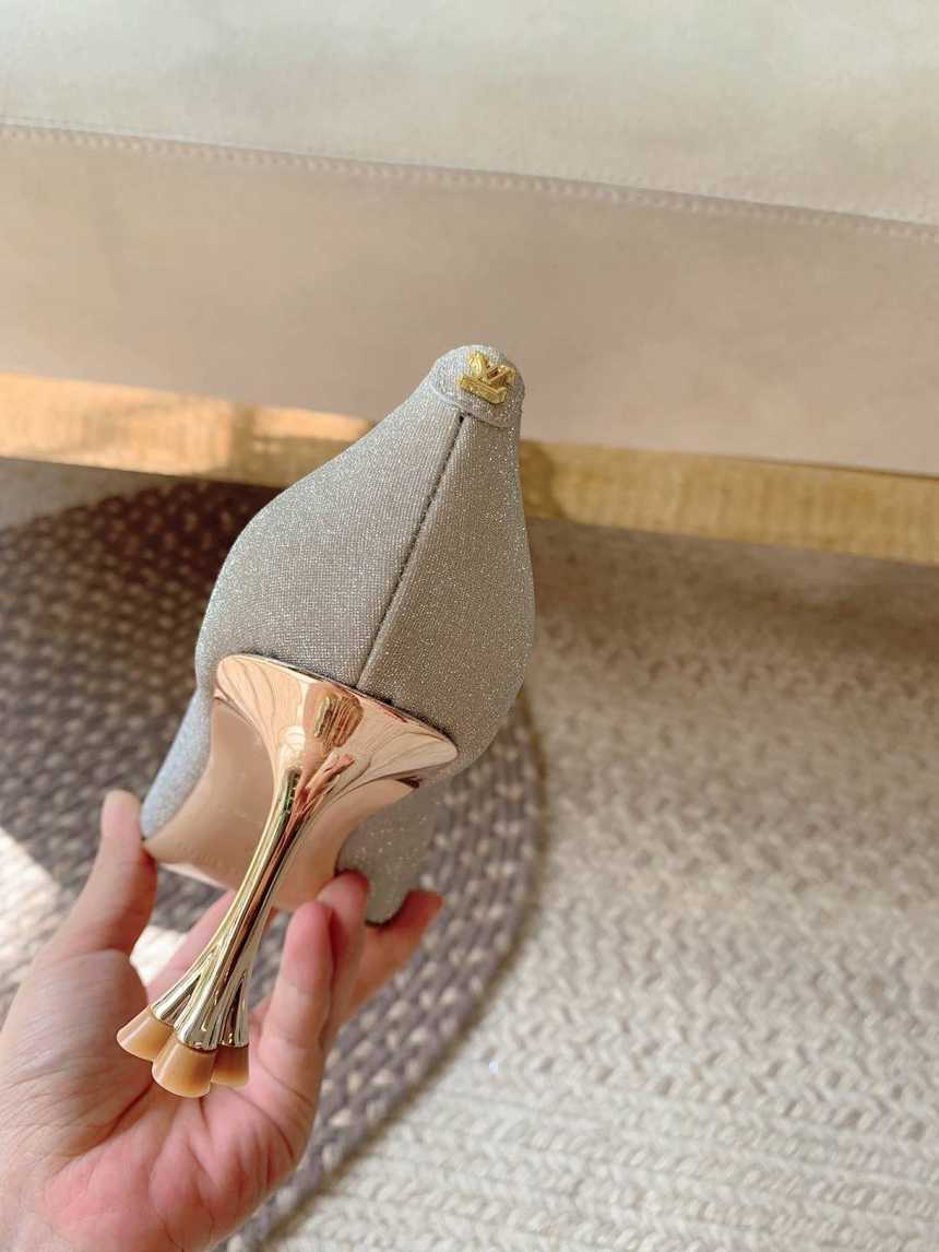 루이비통 패브릭 블라썸 하이힐 구두 | 여성 35~40, 굽7.5cm