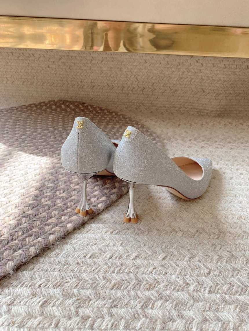 루이비통 패브릭 블라썸 하이힐 구두 | 여성 35~40, 굽7.5cm