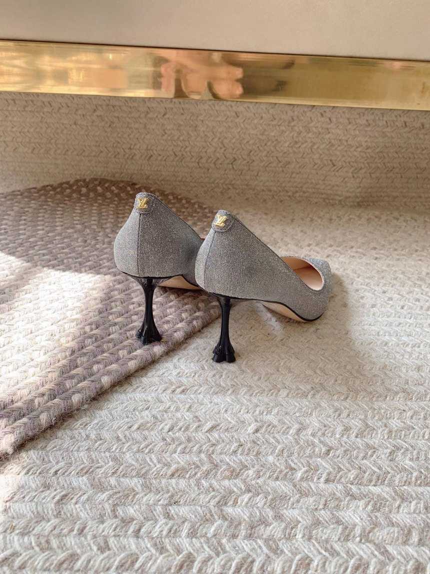 루이비통 패브릭 블라썸 하이힐 구두 | 여성 35~40, 굽7.5cm