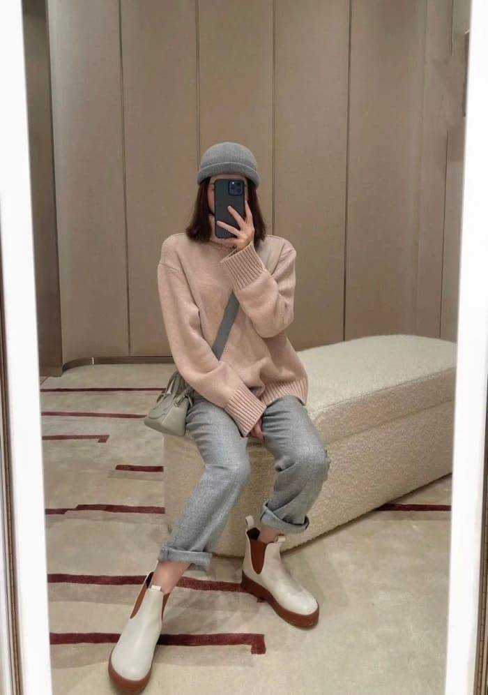 로로피아나 카프스킨 숏 부츠 | 사이즈 35~40