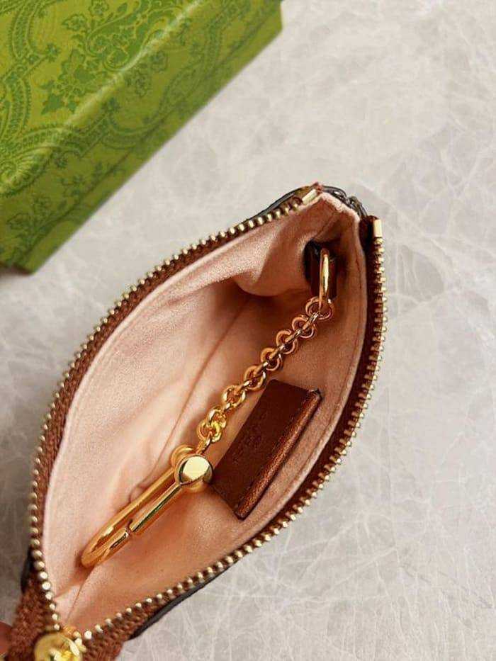 구찌 수프림캔버스 지퍼 키링 동전지갑 447964 | 12 x 7.5 x 1.5cm