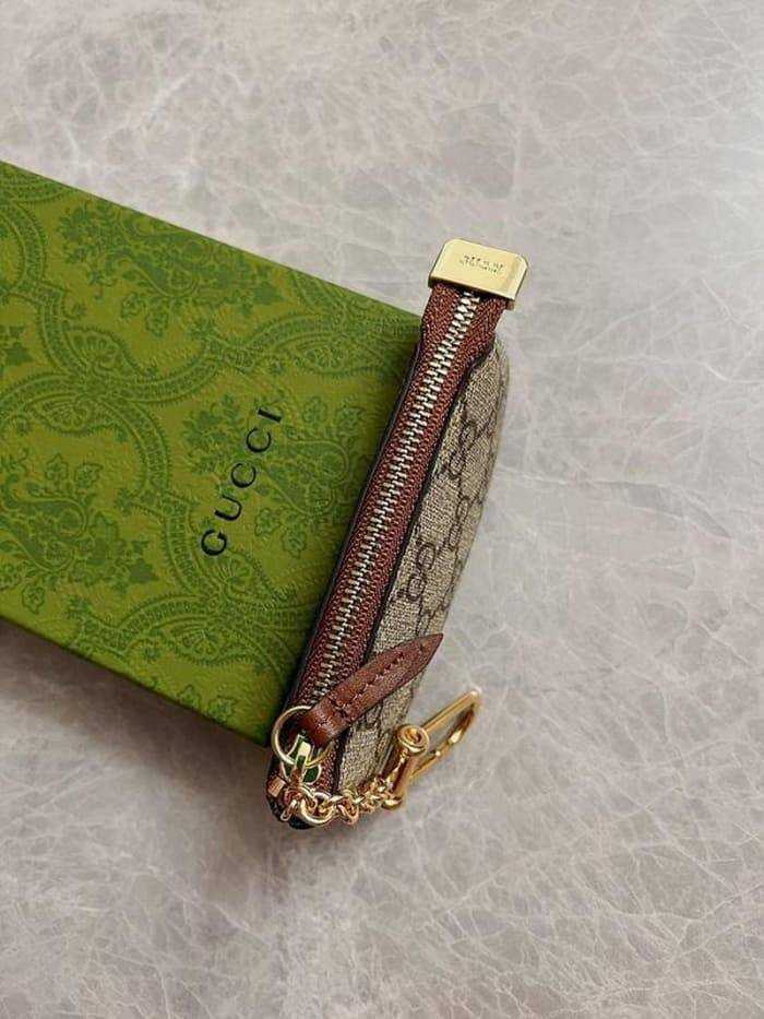구찌 수프림캔버스 지퍼 키링 동전지갑 447964 | 12 x 7.5 x 1.5cm